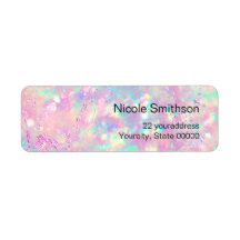 brilliant pink opal background labels