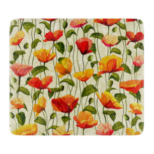 Brilliant Poppies Cutting Board