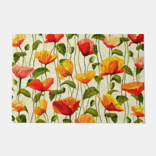 Brilliant Poppies Doormat