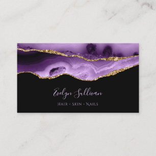 brilliant purple agate business card