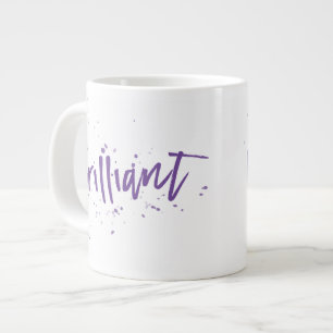 Brilliant! Purple splash any colour Large Coffee Mug