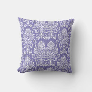 Brilliant Purple Victorian Damask Cushion
