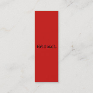 Brilliant Quote Poppy Red Trend Colour Template Mini Business Card