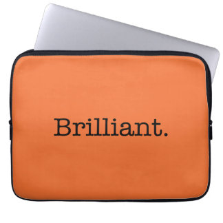 Brilliant Quote Tangerine Orange Trend Colour Laptop Sleeve