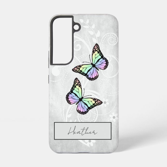 Brilliant Rainbow Butterflies Samsung Galaxy S22 Case (Back)