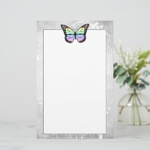 Brilliant Rainbow Butterfly Stationery