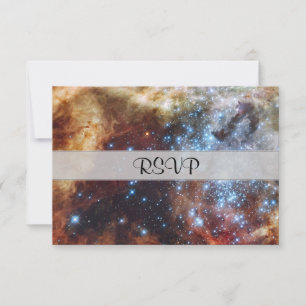 Brilliant Rainbow Nebula 30 Doradus RSVP Card
