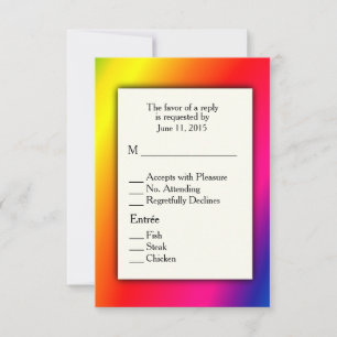 Brilliant Rainbow RSVP with Entree Choices