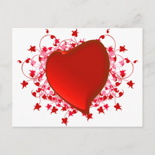 Brilliant Red Heart Postcard