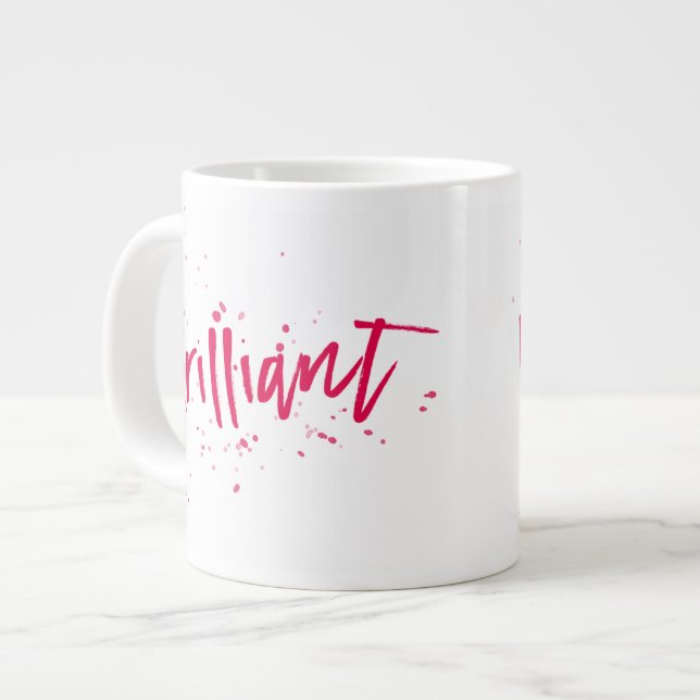 Brilliant! Red splash any colour Large Coffee Mug (Front Left)