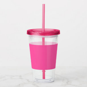 Brilliant rose (solid colour) acrylic tumbler