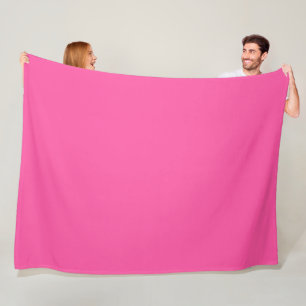Brilliant rose (solid colour) fleece blanket