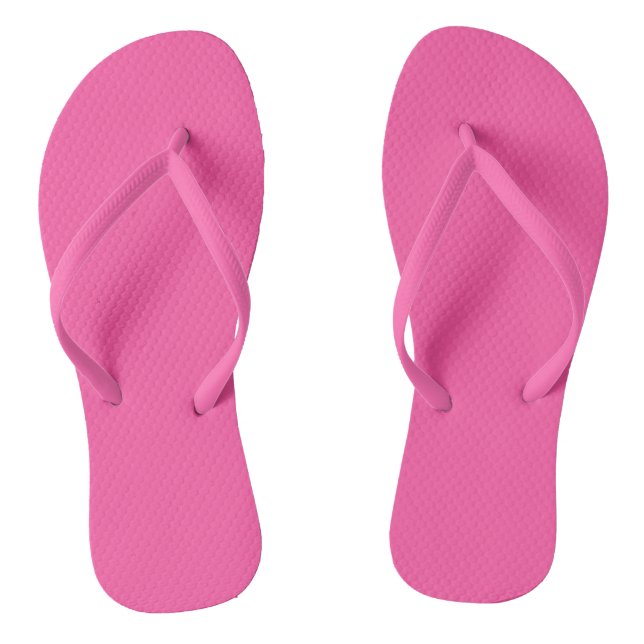 Brilliant rose  (solid colour)  flip flops (Footbed)