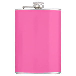 Brilliant rose (solid colour) hip flask