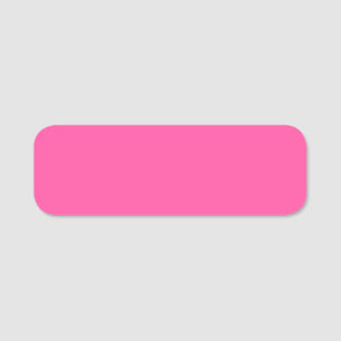 Brilliant rose (solid colour) name tag