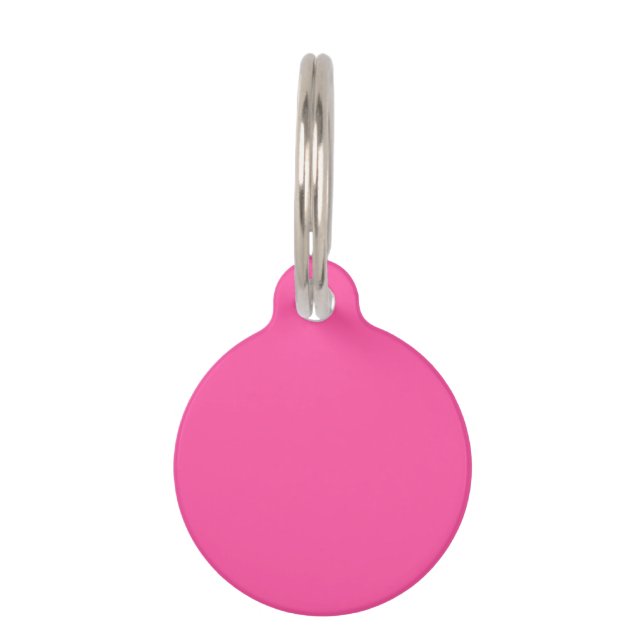 Brilliant rose  (solid colour)  pet tag (Front)