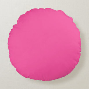 Brilliant rose (solid colour) round cushion