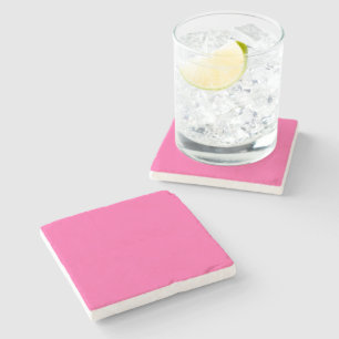 Brilliant rose (solid colour) stone coaster