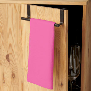 Brilliant rose (solid colour) tea towel