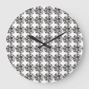Brilliant Round Diamond Large Clock