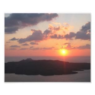 Brilliant Santorini Sunset Photo Print