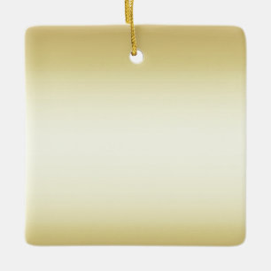 Brilliant shiny gold double sided ceramic tree decoration