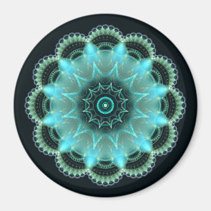 Brilliant star fractal mandala magnet