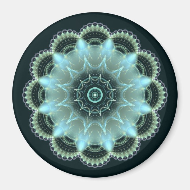 Brilliant star fractal mandala magnet (Front)
