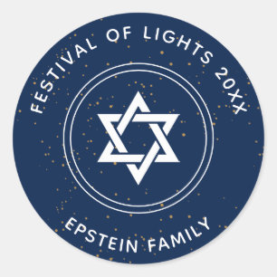 Brilliant Star Of David Classic Round Sticker