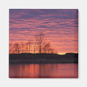 Brilliant sunset reflects into the Calamus River Magnet