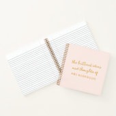 Brilliant Teacher | Modern Blush Pink and Gold Notebook (Inside)