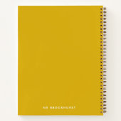 Brilliant Teacher Mustard Yellow Retro Typography Notebook (Back)
