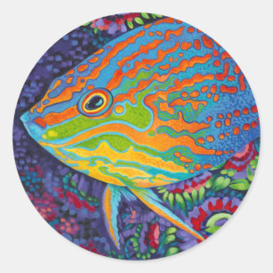 Brilliant Tropical Fish I Classic Round Sticker