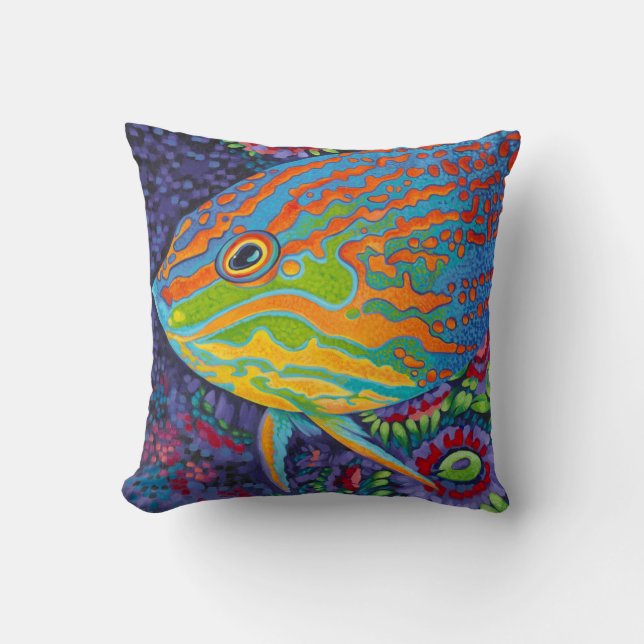 Brilliant Tropical Fish I Cushion (Front)