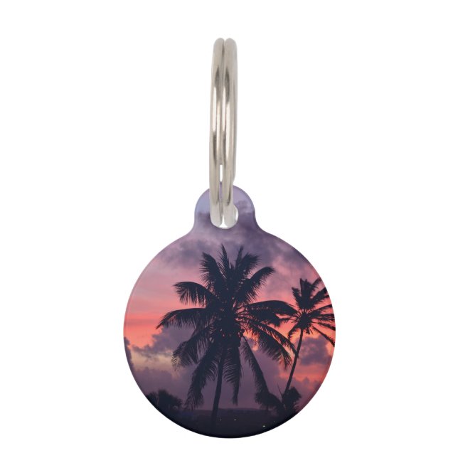 Brilliant Tropical Sunset Pet Tag (Front)