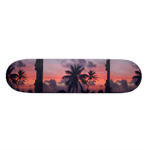 Brilliant Tropical Sunset Skateboard
