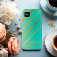 Brilliant Turquoise and Gold Personalised 