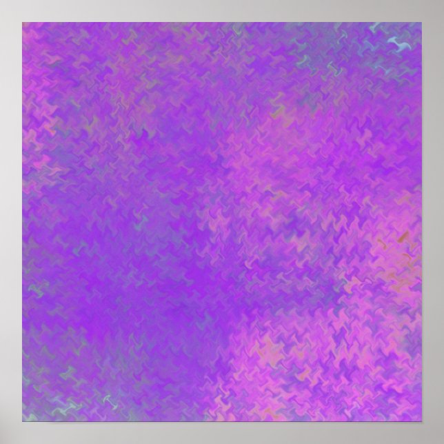 Brilliant Violet Marbled Art Poster (Front)
