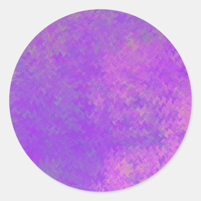 Brilliant Violet Marbled Artsy Classic Round Sticker (Front)