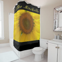 Brilliant Yellow Sunflower Shower Curtain