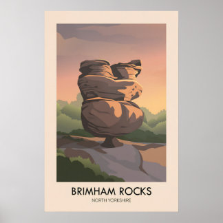 Brimham Rocks AONB Travel Poster