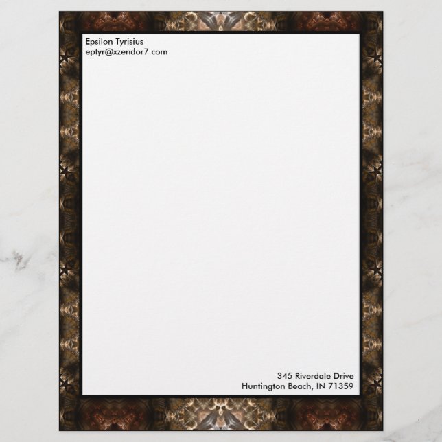 Brimitin Warrior Pattern 00120150507213527 Customized Letterhead (Front)