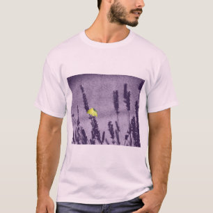 Brimstone Butterfly on a Purple Lavender Field T-Shirt