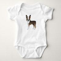 Brindle Boston Terrier Adorable Cartoon Dog Design