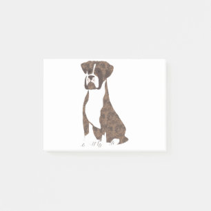 Brindle Boxer Illustration Post-it Notes