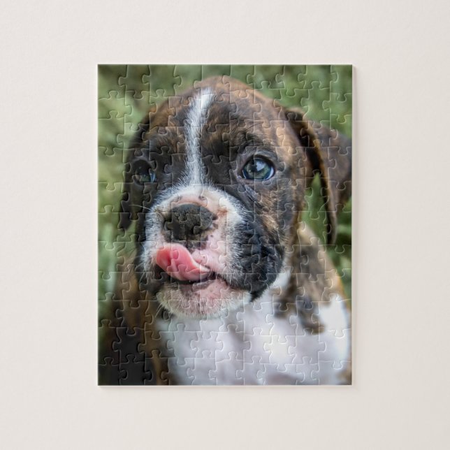 Brindle Boxer Puppy Puzzle- Boxer Dog Puzzles (Vertical)