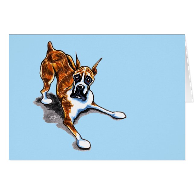 Brindle Boxer Wanna Play (Front Horizontal)