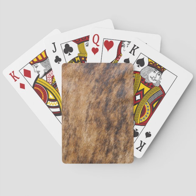Brindle Cow Hide  Playing Cards (Back)