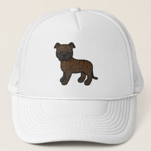 Brindle English Staffordshire Bull Terrier Dog Trucker Hat