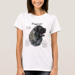 Brindle Fluffy Mastiff History T-Shirt